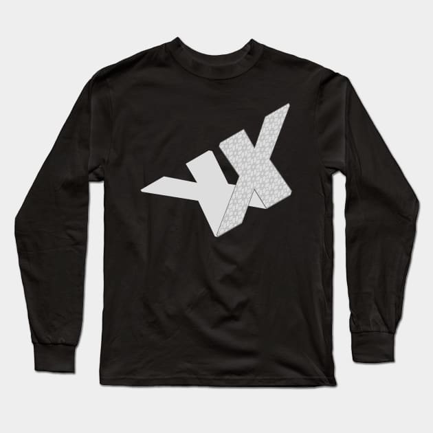 Isometric Alphabet Letter, Letter X Long Sleeve T-Shirt by PoshGeometry